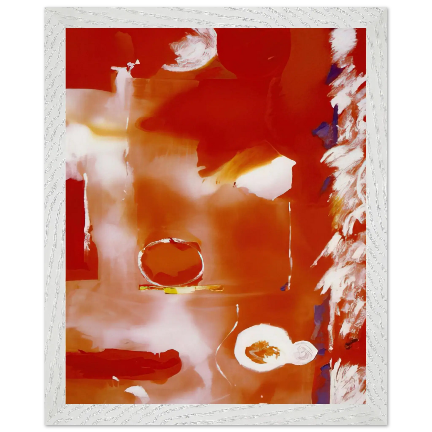 Helen Frankenthaler - Seeing the Moon on a Hot Summer Day - 1987 Wall art - A3 (29.7 x 42  cm) - Premium Wooden Framed Poster With Fine Art Paper - Wood frame