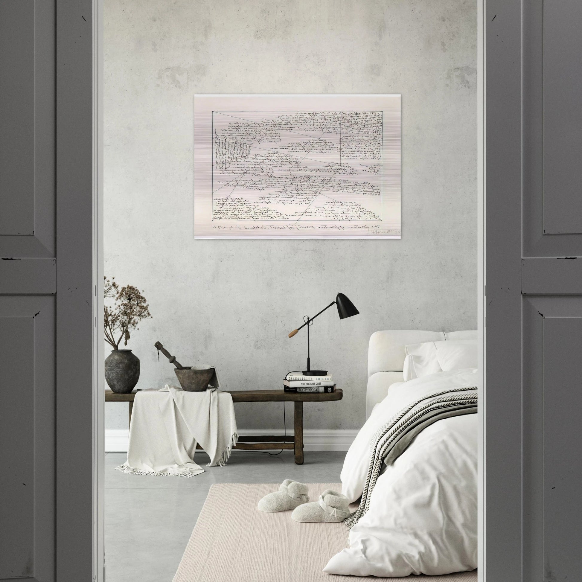 The Location of 14 Points - Sol LeWitt Brushed Aluminum Print - 70x100 cm / 28x40 inches | Sol LeWitt Aluminum Print | Sol LeWitt Prints