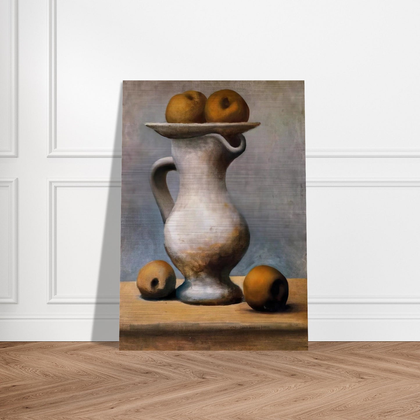 Still life with pitcher and apples - Pablo Picasso Brushed Aluminum Print - 70x100 cm / 28x40 inches | Pablo Picasso Aluminum Print | Pablo Picasso Prints