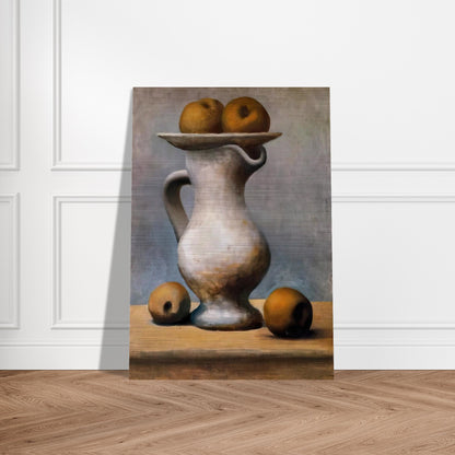 Still life with pitcher and apples - Pablo Picasso Brushed Aluminum Print - 70x100 cm / 28x40 inches | Pablo Picasso Aluminum Print | Pablo Picasso Prints
