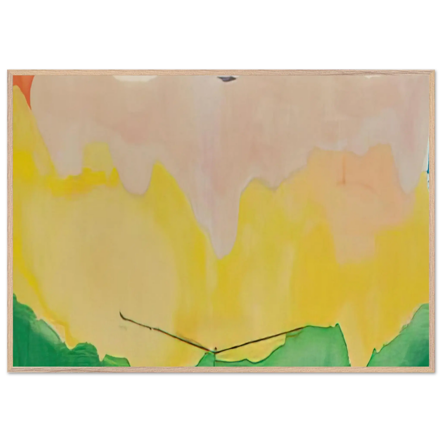 Helen Frankenthaler - Boulevard - 1973 Wall art - 21x29.7 cm / 8x12" - Premium Wooden Framed Poster With Fine Art Paper - White frame