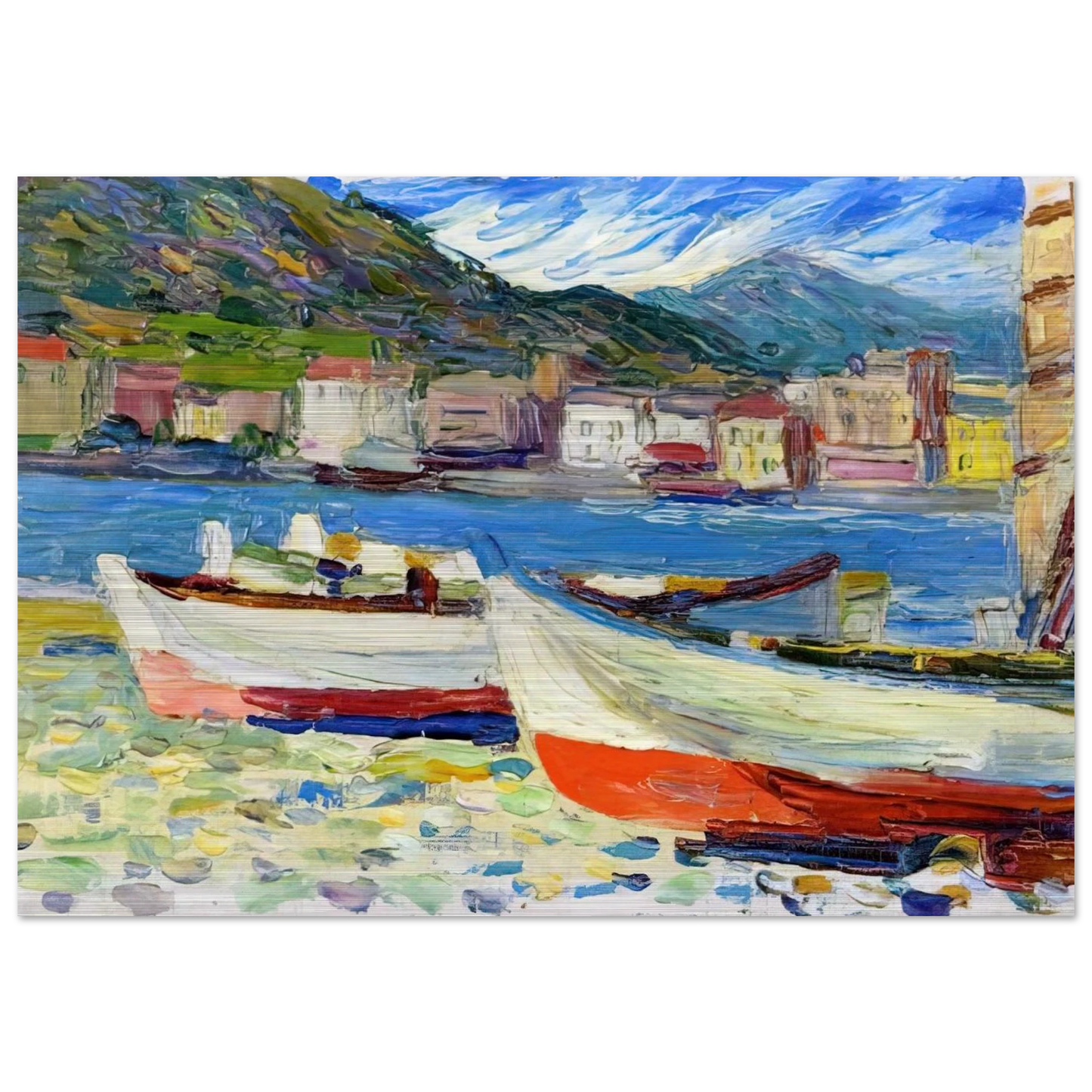 RAPALLO BOATS - Wassily Kandinsky Brushed Aluminum Print - 70x100 cm / 28x40 inches | Wassily Kandinsky Aluminum Print | Wassily Kandinsky Prints