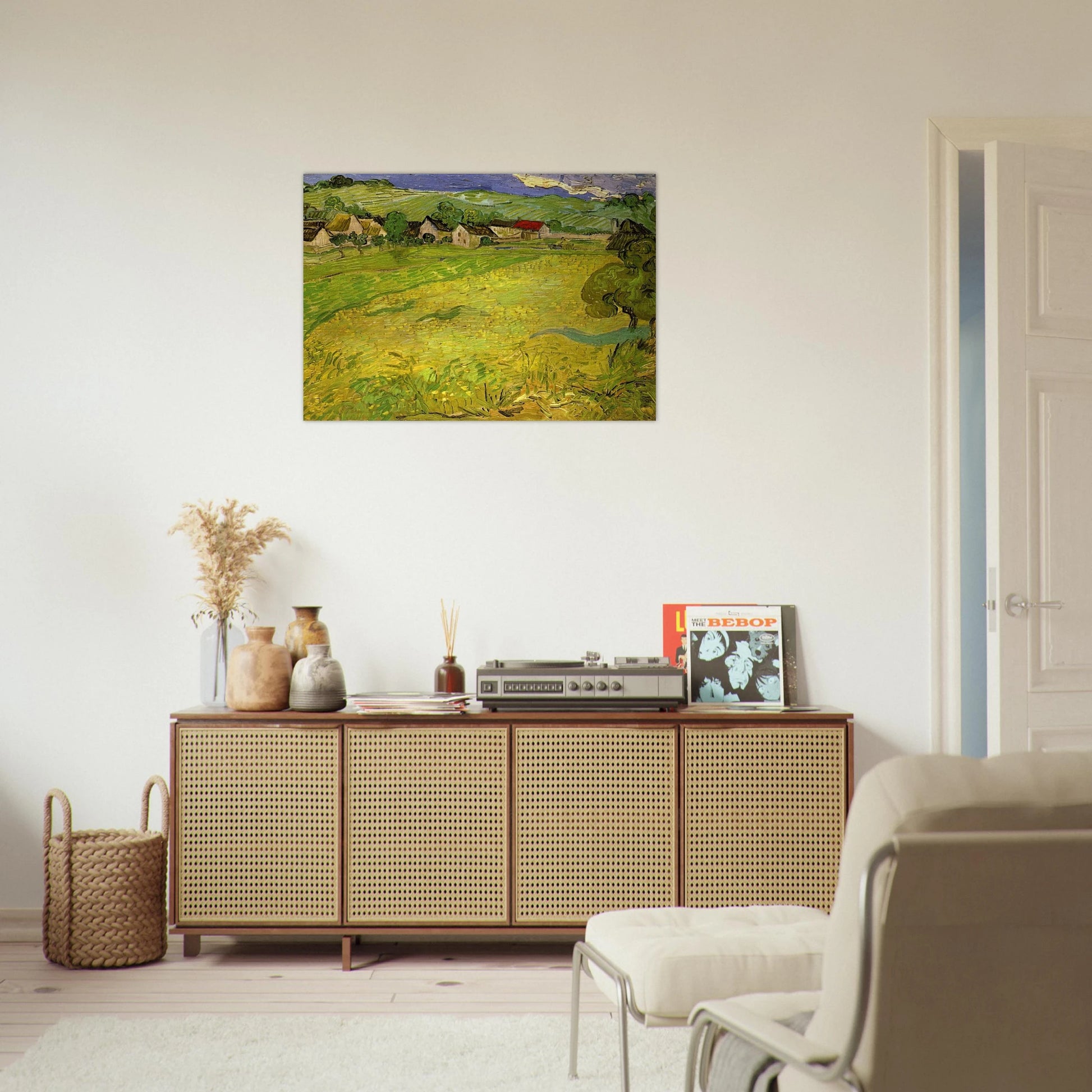 View of Vessenots near Auvers - Vincent van Gogh Brushed Aluminum Print - 70x100 cm / 28x40 inches | Vincent van Gogh Aluminum Print | Vincent van Gogh Prints