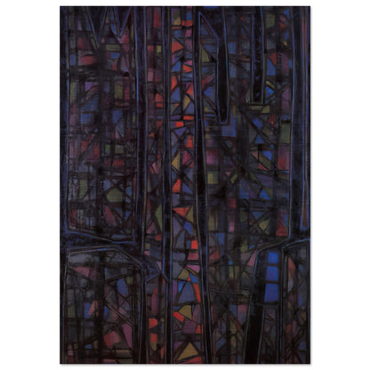 Recueillement nocturne II - 1952 - Alfred Manessier Brushed Aluminum Print - 70x100 cm / 28x40 inches | Alfred Manessier Aluminum Print | Alfred Manessier Prints