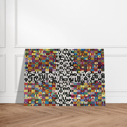 OGGI VENTICINQUESIMO GIORNO DEL SETTIMO MESE 1988 - Alighiero Boetti Brushed Aluminum Print - 70x100 cm / 28x40 inches | Alighiero Boetti Aluminum Print | Alighiero Boetti Prints