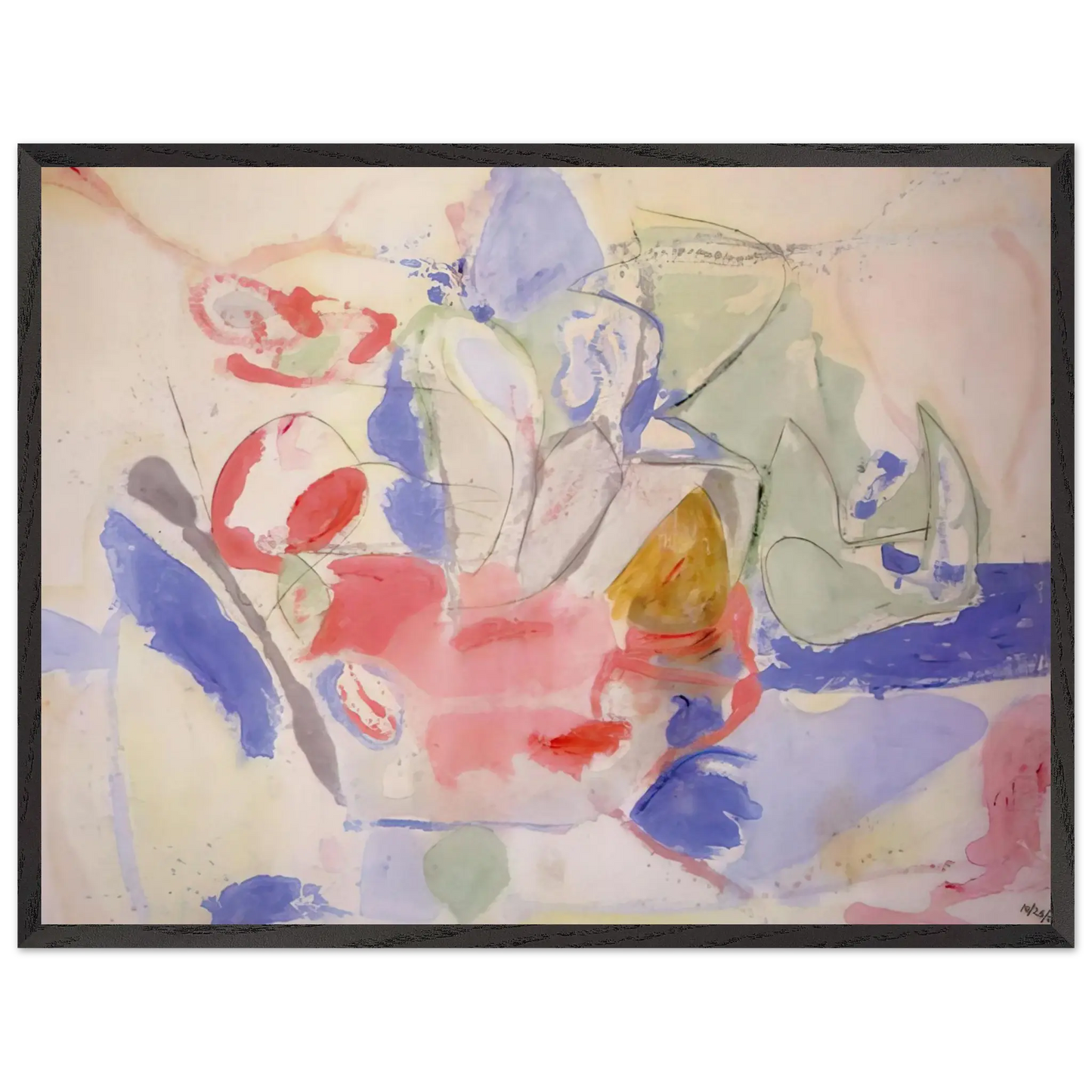 Helen Frankenthaler - Mountains and Sea - 1952 Wall art - 45x60 cm / 18x24 Inches - Fine Art Poster - -