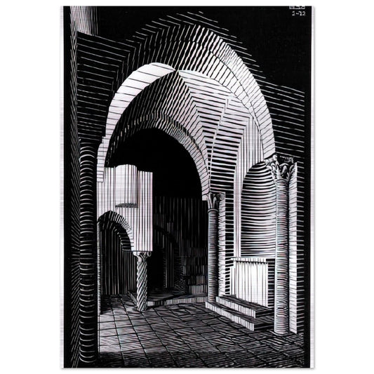PORTA MARIA DELL OSPIDALE - MC Escher Brushed Aluminum Print - 70x100 cm / 28x40 inches | MC Escher Aluminum Print | MC Escher Prints