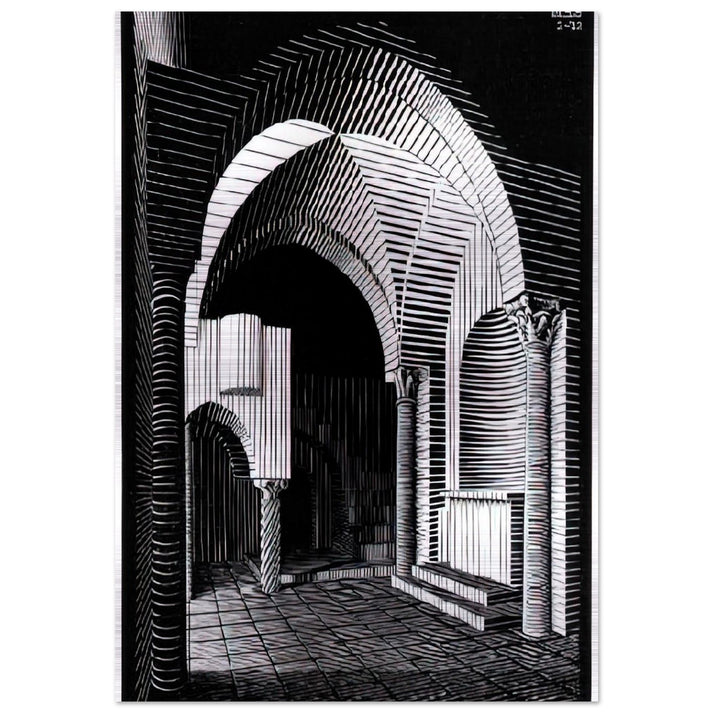 PORTA MARIA DELL OSPIDALE - MC Escher Brushed Aluminum Print - 70x100 cm / 28x40 inches | MC Escher Aluminum Print | MC Escher Prints