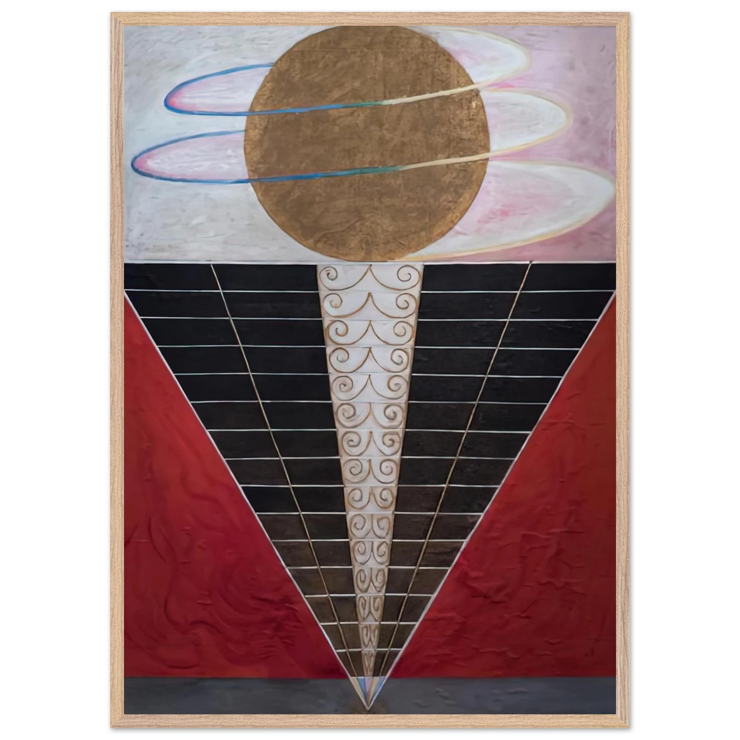 Hilma af Klint - ALTARPIECE NO 2 1915 Wall art - 70x100 cm / 28x40 inches - Premium Wooden Framed Poster With Fine Art Paper-canvas - Wood frame
