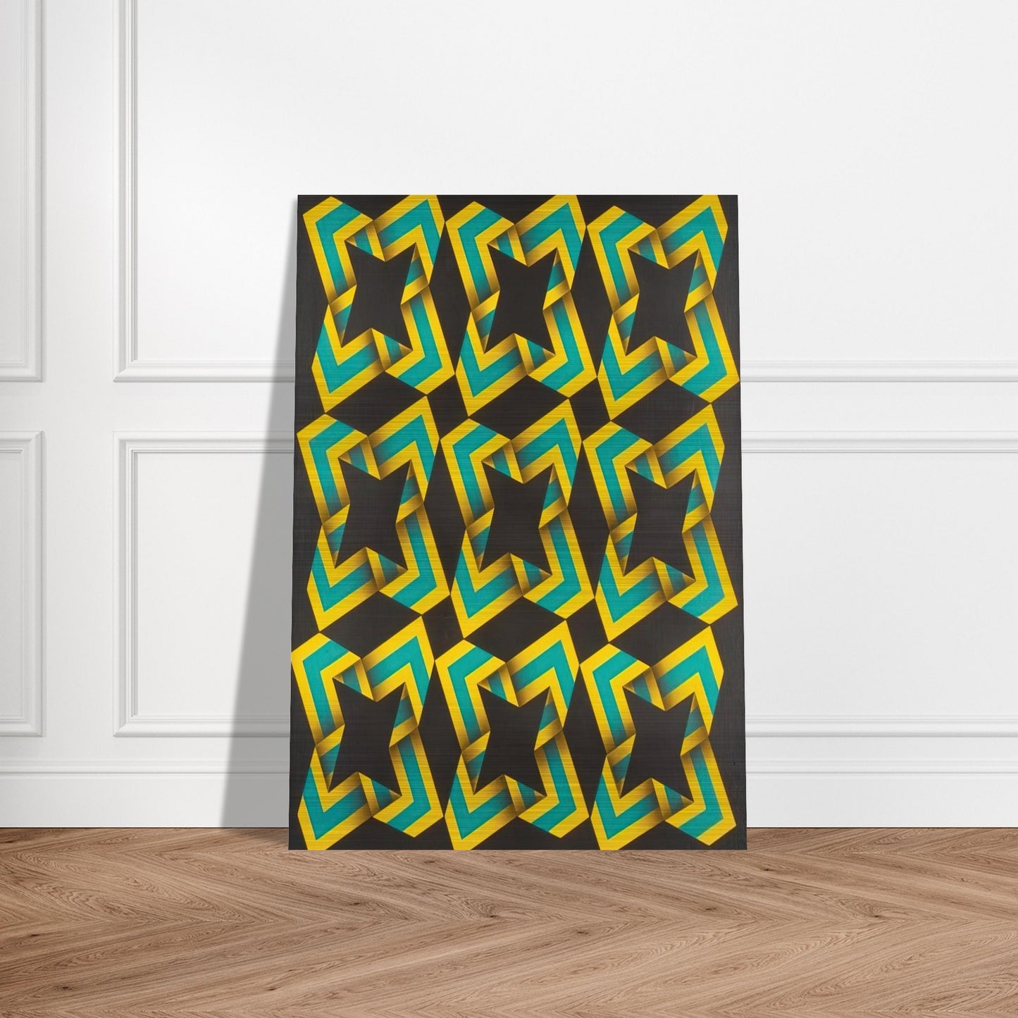9-Soles - 1967 - Omar Rayo Brushed Aluminum Print - 70x100 cm / 28x40 inches | Omar Rayo Aluminum Print | Omar Rayo Prints