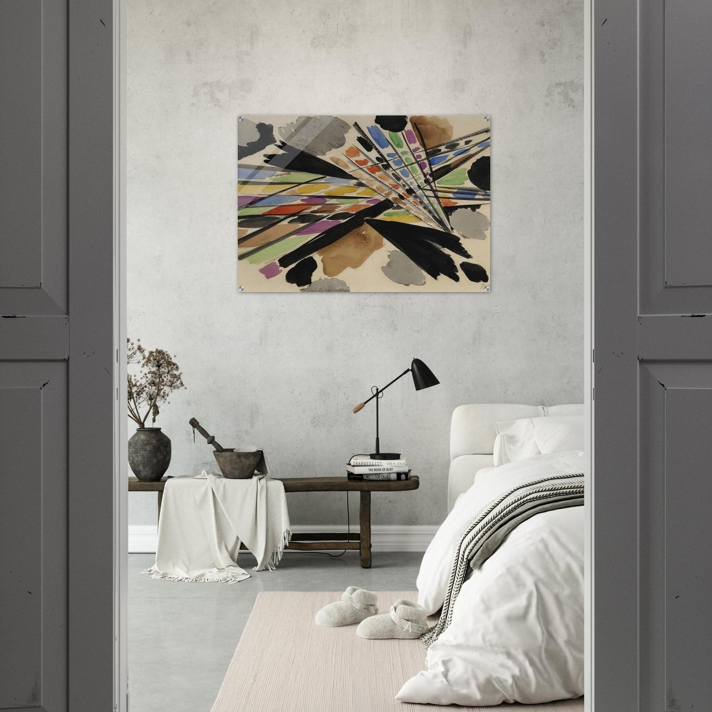 Diagonale - 1954 - Ernst Wilhelm Nay Acrylic Print - 70x100 cm / 28x40″ inches