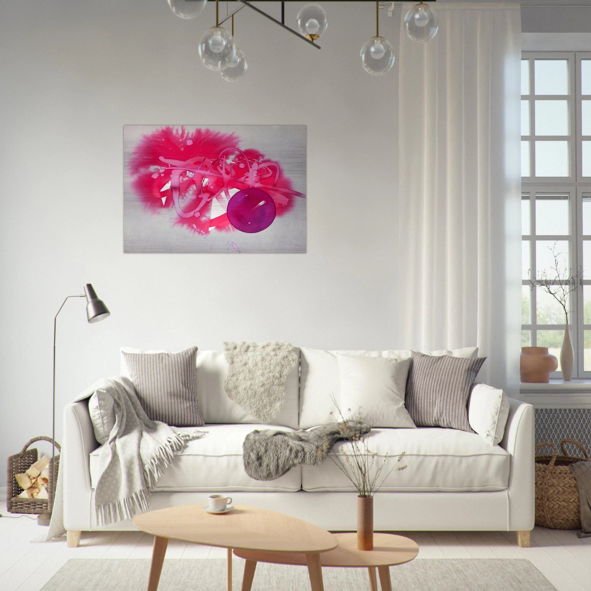 UNTITLED PURPLE CIRCLE - Luis Feito Brushed Aluminum Print - 70x100 cm / 28x40 inches | Luis Feito Aluminum Print | Luis Feito Prints
