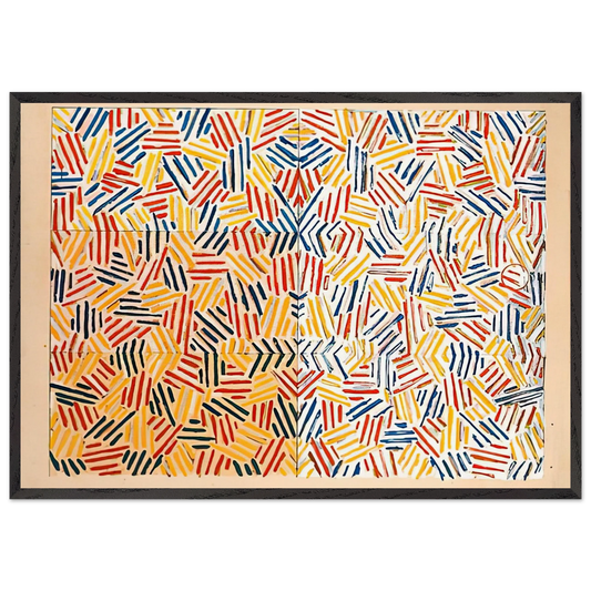 CORPSE AND MIRROR 1969 2 - Jasper Johns 70x100 cm / 28x40 inches Framed Art Print – Black Wooden Frame