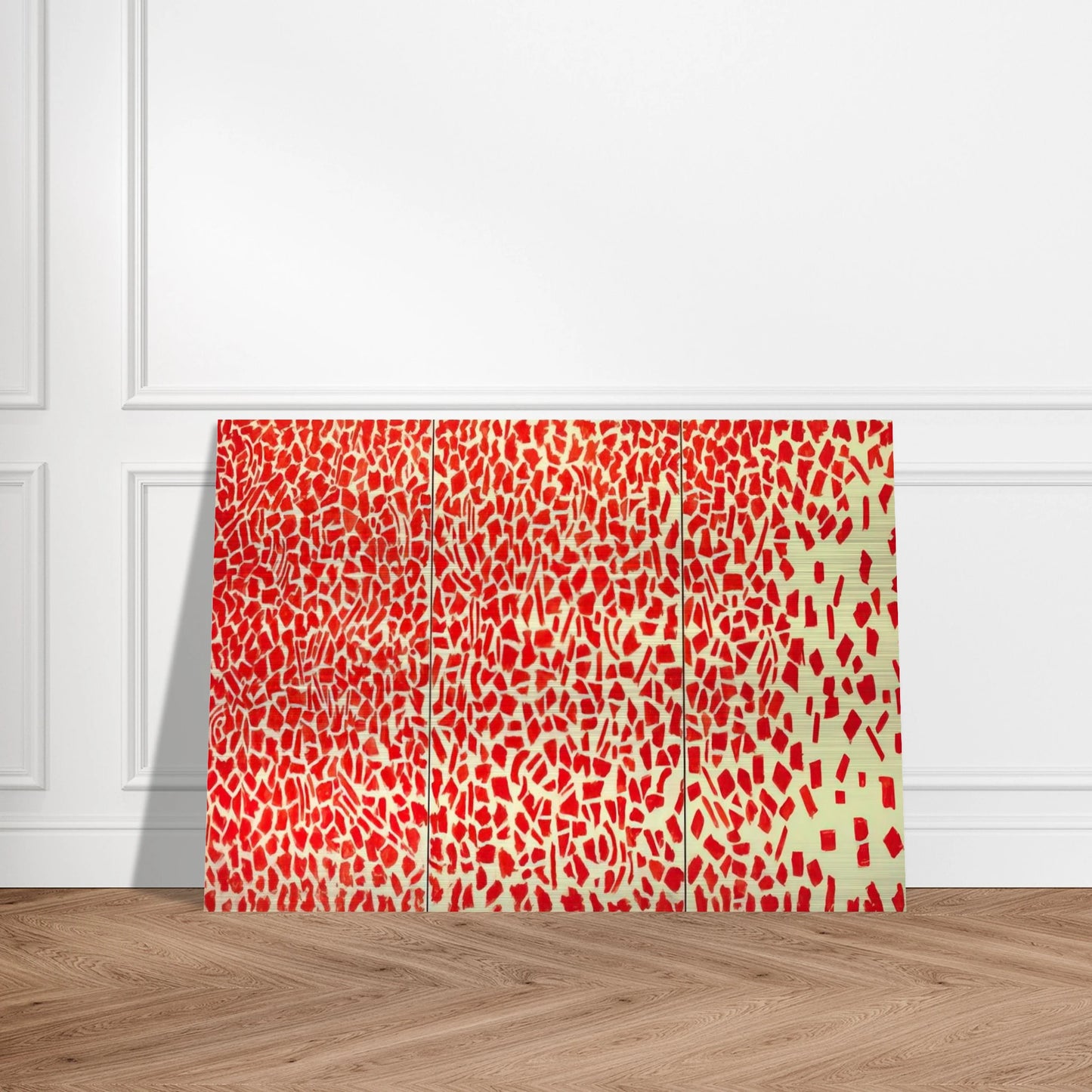 RED AZALEAS SINGING AND DANCING ROCK AND ROLL MUSIC 1976 - Alma Woodsey Thomas Brushed Aluminum Print - 70x100 cm / 28x40 inches | Alma Woodsey Thomas Aluminum Print | Alma Woodsey Thomas Prints