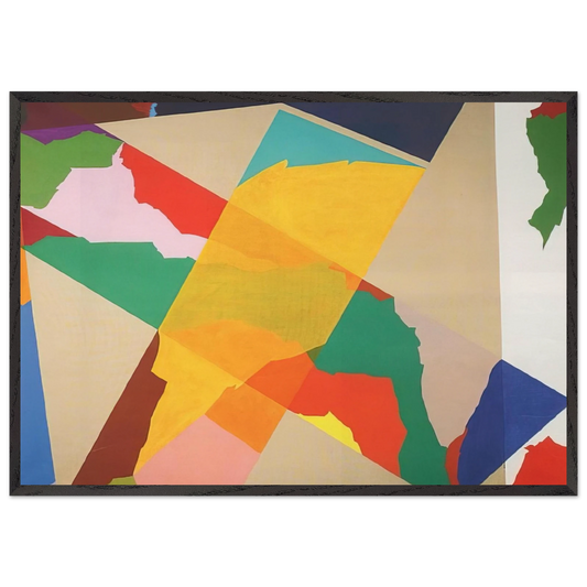 In Croce III - 1969 - Piero Dorazio 70x100 cm / 28x40 inches Framed Art Print – Black Wooden Frame