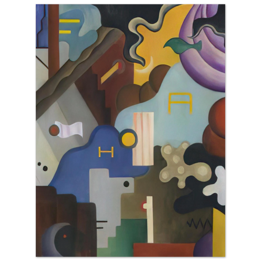Julius Evola - Composizione futurista - Abstract Art, Dada  75x100 cm / 30x40inches Fine Art Poster