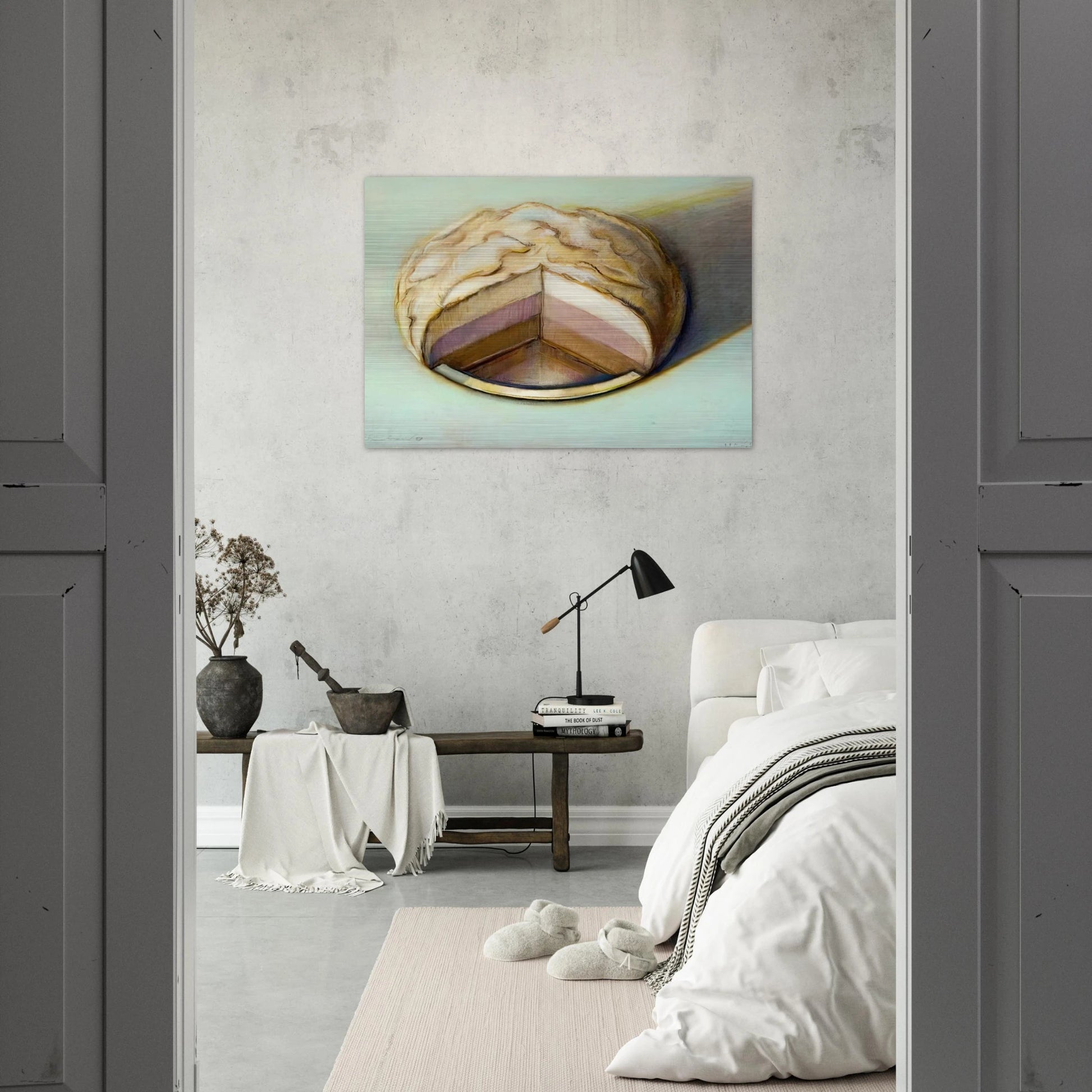 Neapolitan Meringue - 1999 - Wayne Thiebaud Brushed Aluminum Print - 70x100 cm / 28x40 inches | Wayne Thiebaud Aluminum Print | Wayne Thiebaud Prints