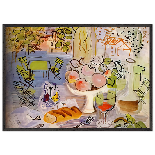 STILL LIFE 1928 - Raoul Dufy 70x100 cm / 28x40 inches Framed Art Print – Black Wooden Frame