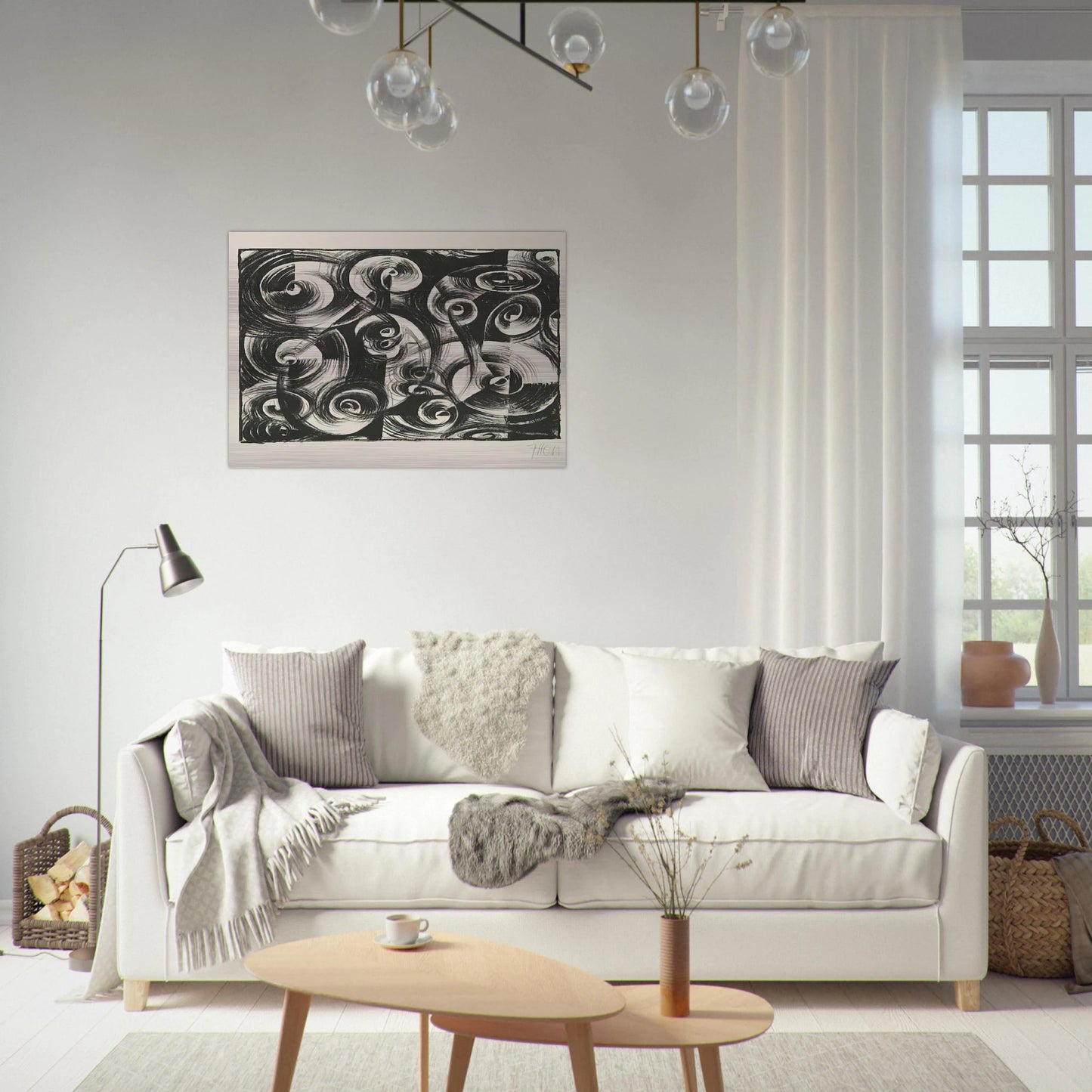 Linienrhythmus - 1919 - Johannes Itten Brushed Aluminum Print - 70x100 cm / 28x40 inches | Johannes Itten Aluminum Print | Johannes Itten Prints