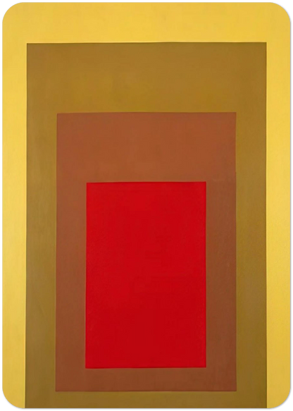 HOMAGE TO THE SQUARE 1967 1 By Josef Albers Pack of 10 Post Cards | Josef Albers Post Cards | A6 (10.5 x 14.8 cm) - 4.1 x 5.8 inches