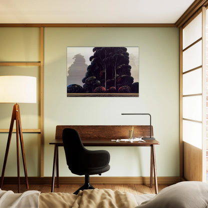 Autumn - Eyvind Earle Brushed Aluminum Print - 70x100 cm / 28x40 inches | Eyvind Earle Aluminum Print | Eyvind Earle Prints