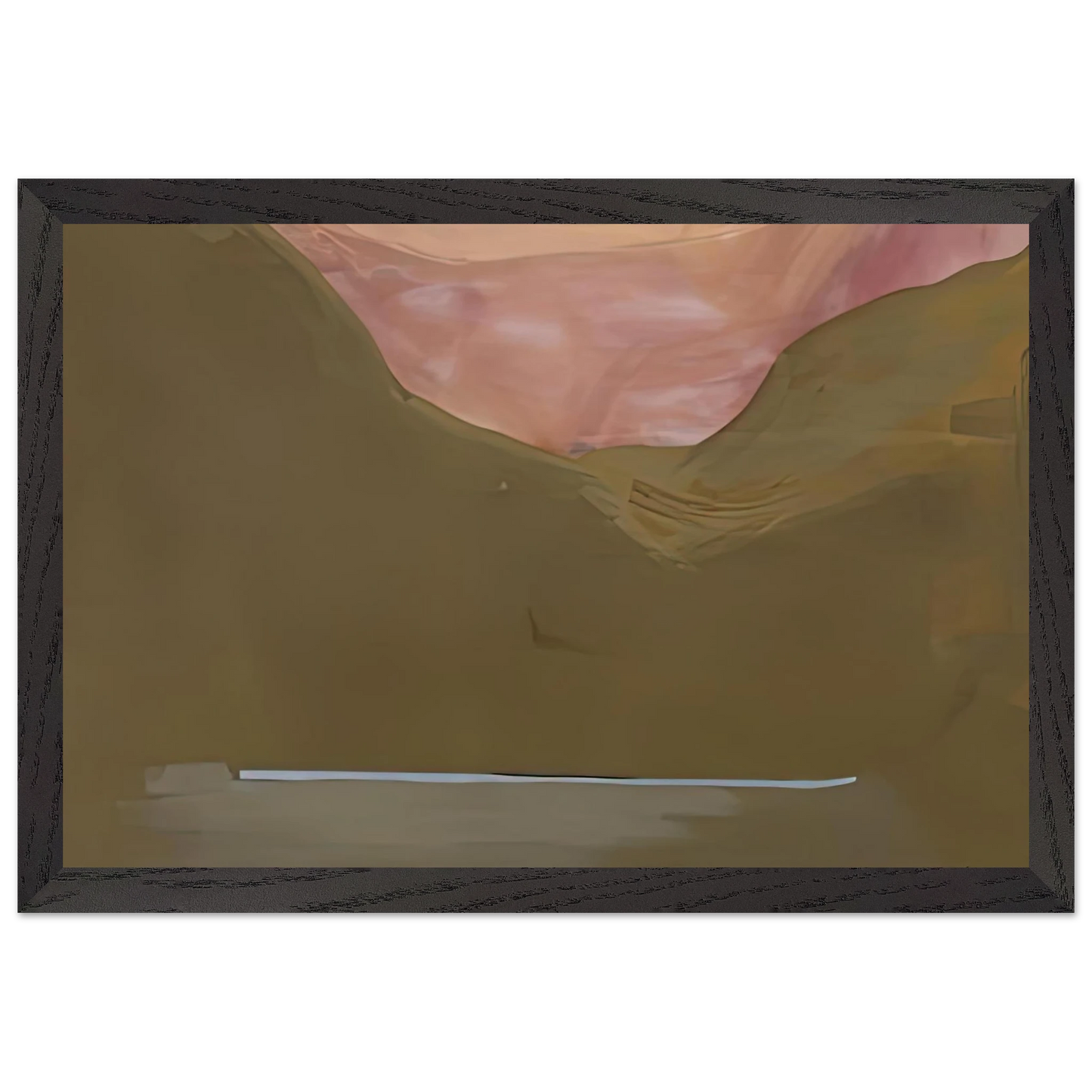 Helen Frankenthaler - Burnt Norton, 1972- Wall Art - 21x29.7 cm / 8x12" - Premium Wooden Framed Poster With Fine Art Paper-canvas - White frame
