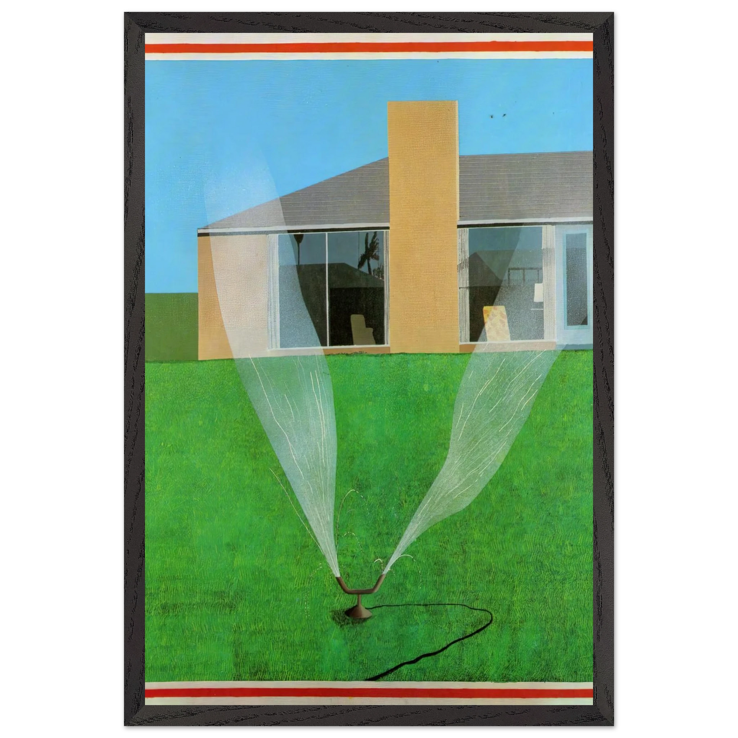 David Hockney - David Hockney Wall art - 50x70 cm / 20x28 inches - Premium Wooden Framed Poster With Fine Art Paper-canvas - White frame