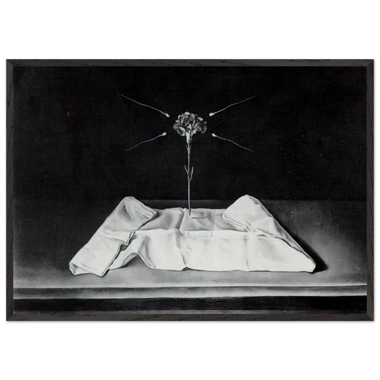 MYSTICAL CARNATION 1951 - Salvador Dali 70x100 cm / 28x40 inches Framed Art Print – Black Wooden Frame