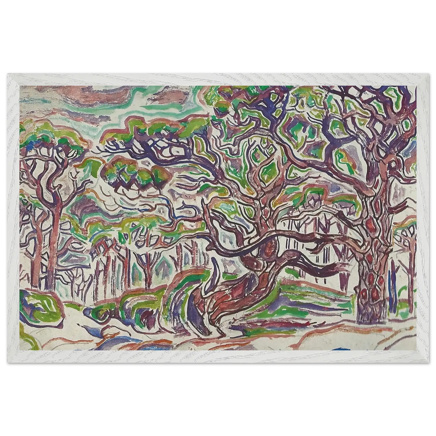 Walter Inglis Anderson - Walter Anderson Wall art - 30x45 cm / 12x18 Inches - Premium Wooden Framed Poster With Fine Art Paper - Black frame
