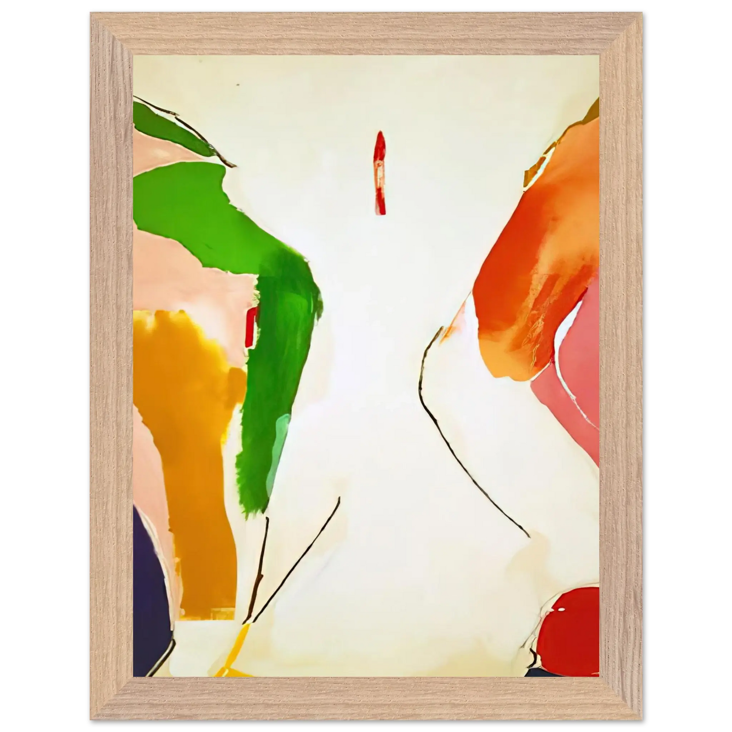 Helen Frankenthaler - Living Edge - 1973 Wall art - A3 (29.7 x 42  cm) - Premium Wooden Framed Poster With Fine Art Paper - White frame