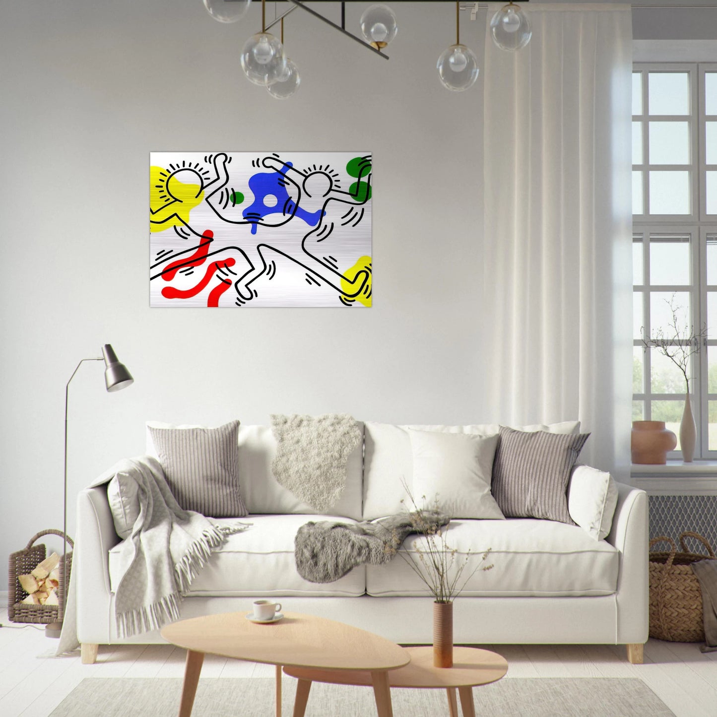 UNTITLED 1986 - Keith Haring Brushed Aluminum Print - 70x100 cm / 28x40 inches | Keith Haring Aluminum Print | Keith Haring Prints