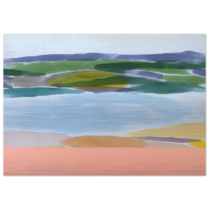 Survival's Shore - 1980 - Ronnie Landfield Brushed Aluminum Print - 70x100 cm / 28x40 inches | Ronnie Landfield Aluminum Print | Ronnie Landfield Prints