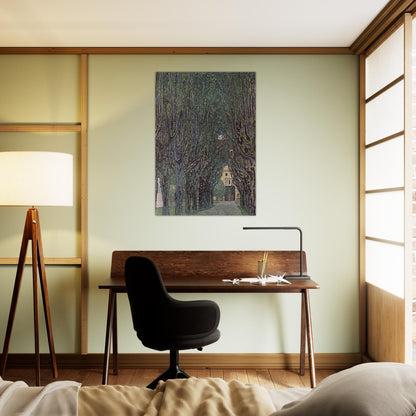AVENUE OF SCHLOSS KAMMER PARK - Gustav Klimt Brushed Aluminum Print - 70x100 cm / 28x40 inches | Gustav Klimt Aluminum Print | Gustav Klimt Prints