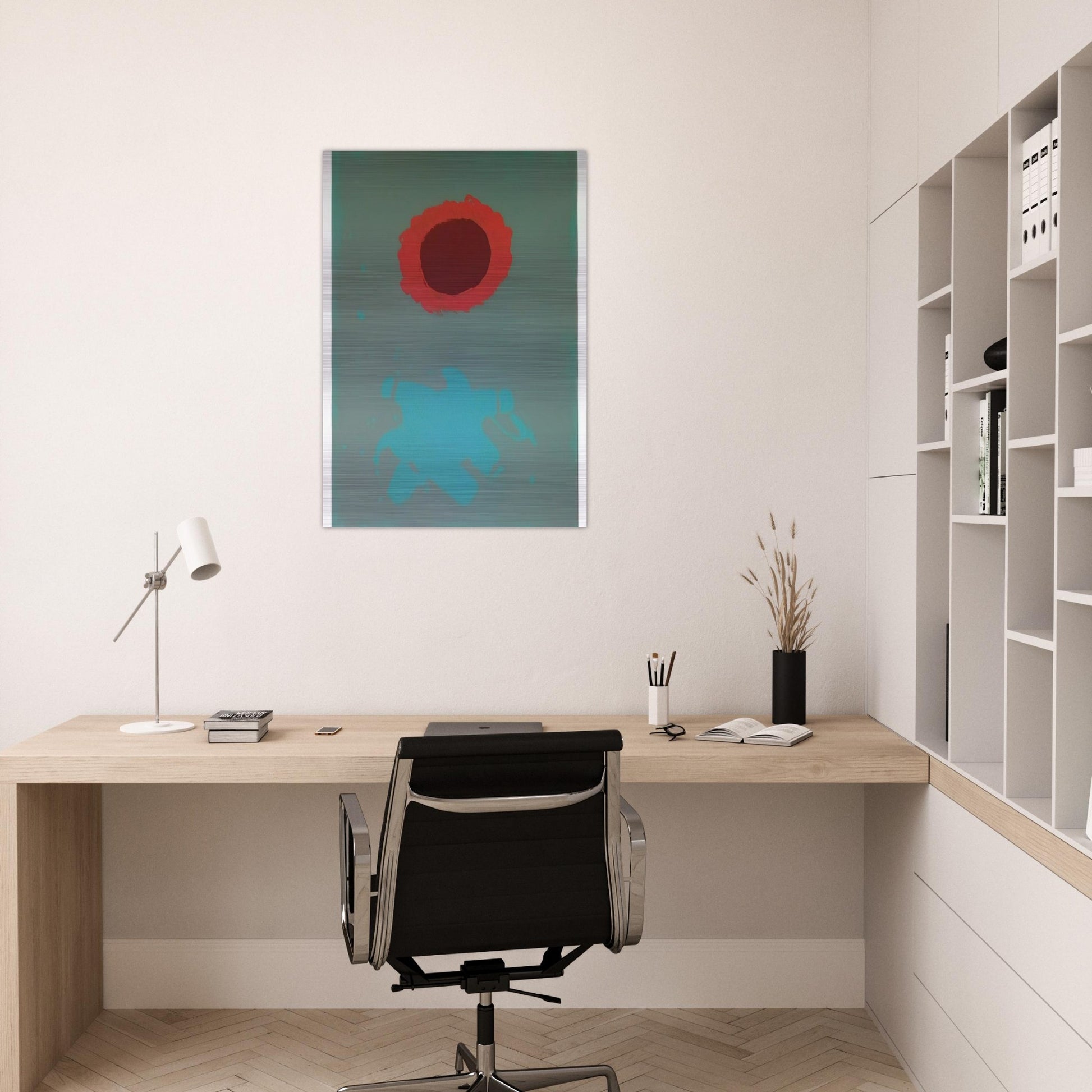 Chrome Green - 1972 - Adolph Gottlieb Brushed Aluminum Print - 70x100 cm / 28x40 inches | Adolph Gottlieb Aluminum Print | Adolph Gottlieb Prints