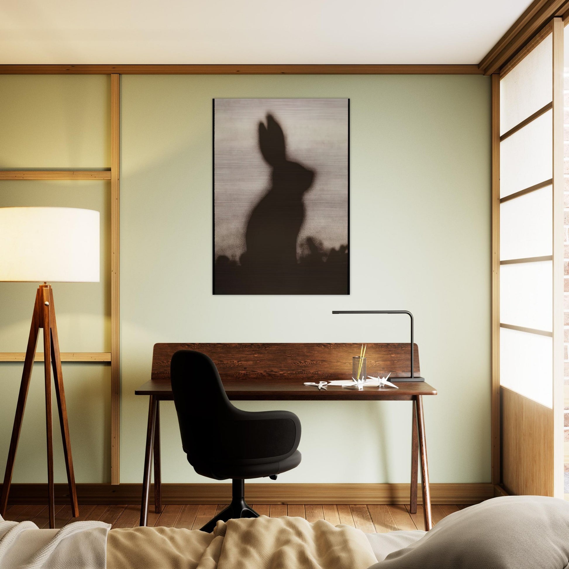 RABBIT 1986 - Edward Ruscha Brushed Aluminum Print - 70x100 cm / 28x40 inches | Edward Ruscha Aluminum Print | Edward Ruscha Prints