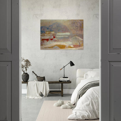 Norwegian Landscape, Sandviken - claude monet Brushed Aluminum Print - 70x100 cm / 28x40 inches | claude monet Aluminum Print | claude monet Prints