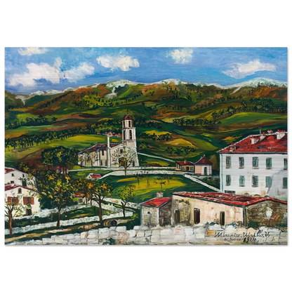 UNTITLED - Maurice Utrillo Brushed Aluminum Print - 70x100 cm / 28x40 inches | Maurice Utrillo Aluminum Print | Maurice Utrillo Prints