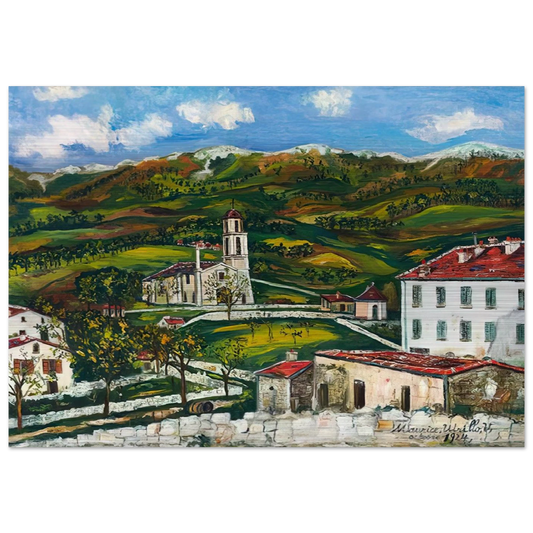 UNTITLED - Maurice Utrillo Brushed Aluminum Print - 70x100 cm / 28x40 inches | Maurice Utrillo Aluminum Print | Maurice Utrillo Prints