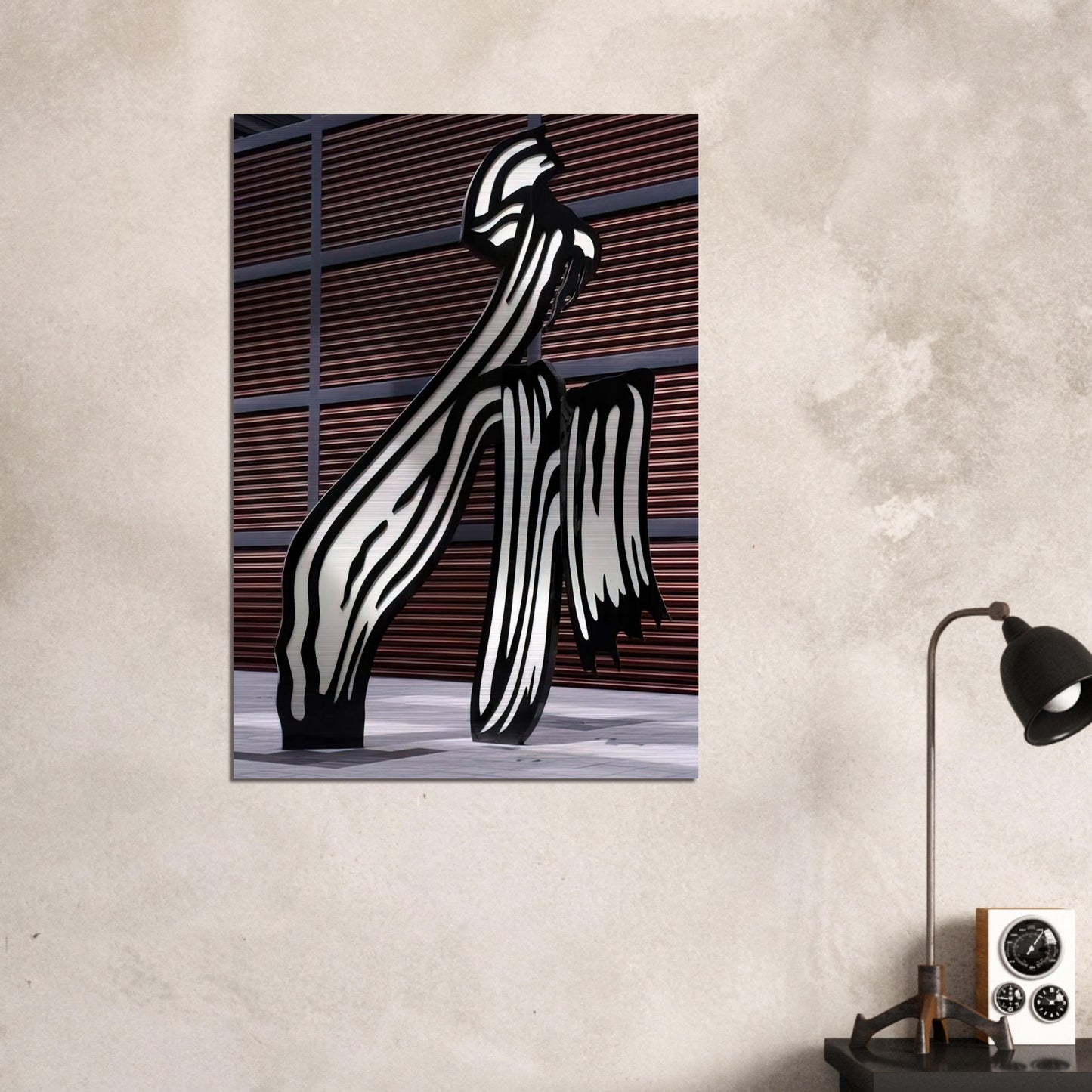 BRUSHSTROKE 1996 - Roy Lichtenstein Brushed Aluminum Print - 70x100 cm / 28x40 inches | Roy Lichtenstein Aluminum Print | Roy Lichtenstein Prints