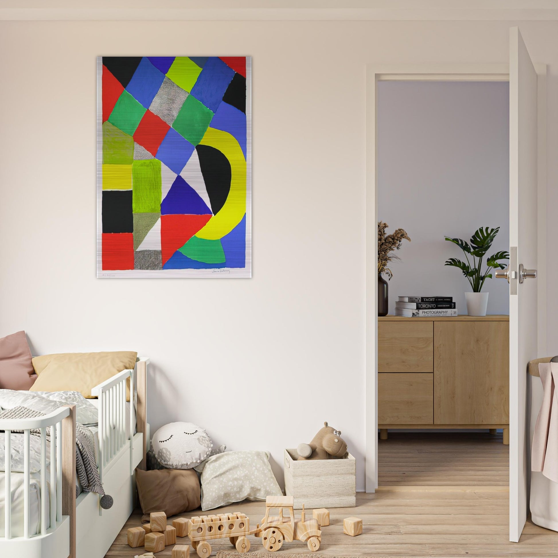 SQUARES - Sonia Delaunay Brushed Aluminum Print - 70x100 cm / 28x40 inches | Sonia Delaunay Aluminum Print | Sonia Delaunay Prints