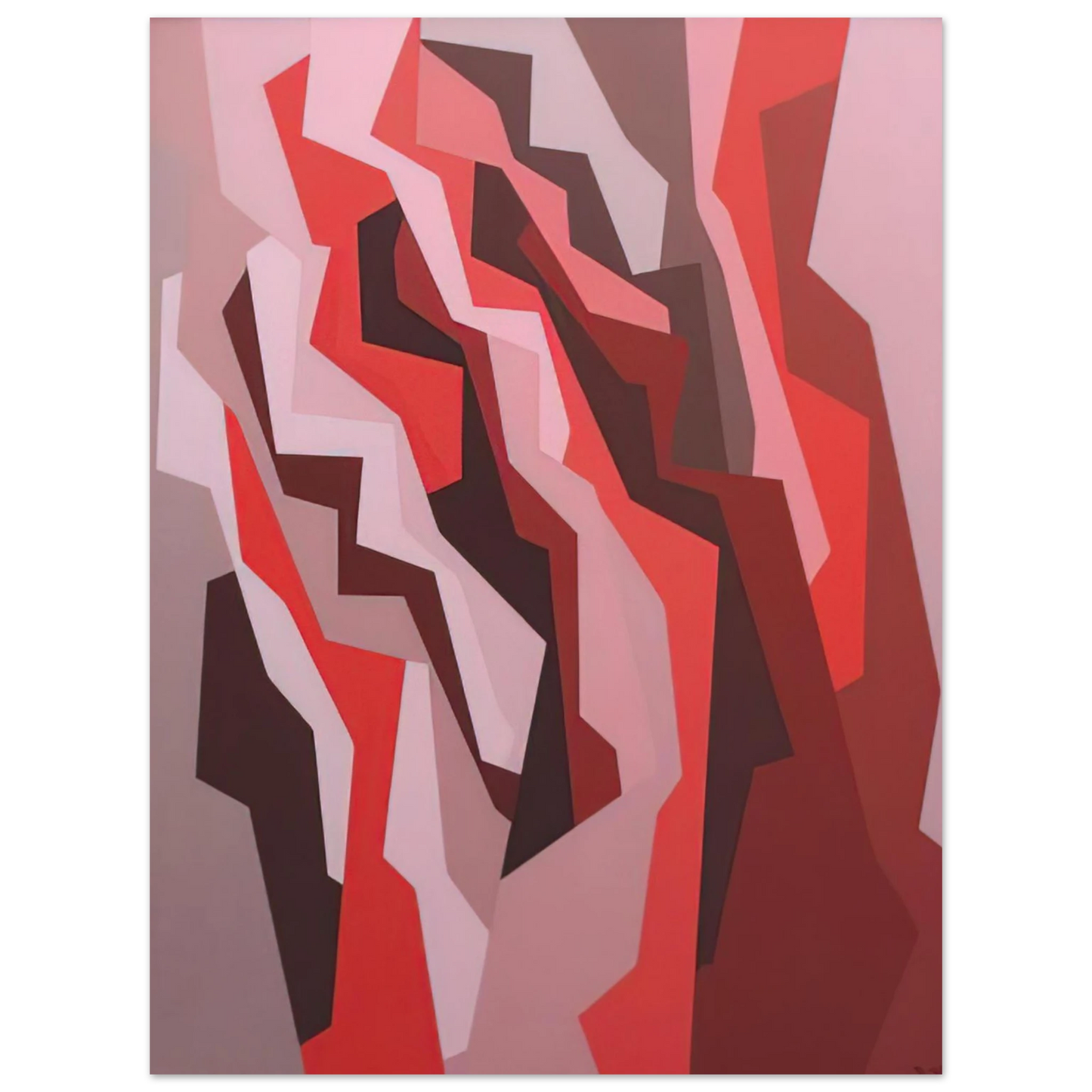 Karl Benjamin - Orange, Red, Umber - 1958  75x100 cm / 30x40inches Fine Art Poster