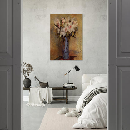 Vase of Lilacs and Roses - Pierre-Auguste Renoir Brushed Aluminum Print - 70x100 cm / 28x40 inches | Pierre-Auguste Renoir Aluminum Print | Pierre-Auguste Renoir Prints