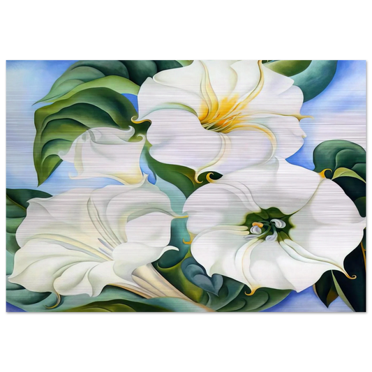 Jimson Weed 3 - Georgia O'Keeffe Brushed Aluminum Print - 70x100 cm / 28x40 inches | Georgia O'Keeffe Aluminum Print | Georgia O'Keeffe Prints
