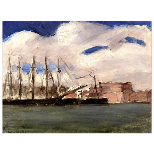 Henri Matisse - WHITE CLOUDS THE OLD PORT OF MARSEILLE 1918  75x100 cm / 30x40inches Fine Art Poster