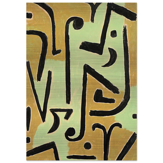 HALME 1940 - Paul Klee Brushed Aluminum Print - 70x100 cm / 28x40 inches | Paul Klee Aluminum Print | Paul Klee Prints