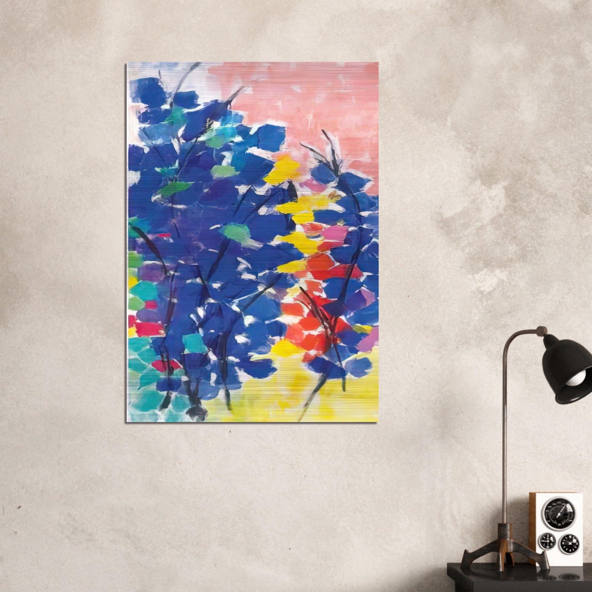 UNTITLED FLORAL ABSTRACTION 1970 - Alma Woodsey Thomas Brushed Aluminum Print - 70x100 cm / 28x40 inches | Alma Woodsey Thomas Aluminum Print | Alma Woodsey Thomas Prints