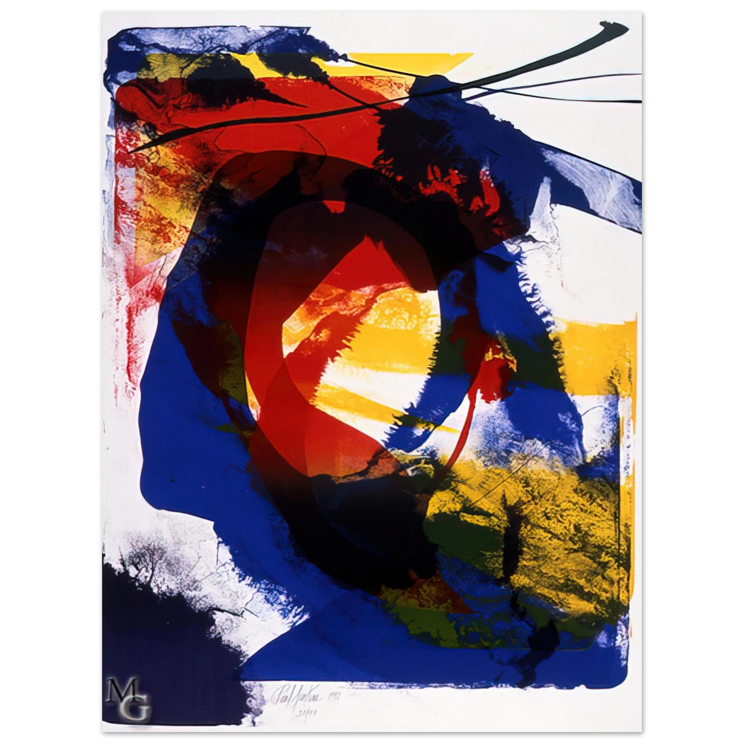 Paul Jenkins - Distance Finding Mozart - 1992  75x100 cm / 30x40inches Fine Art Poster