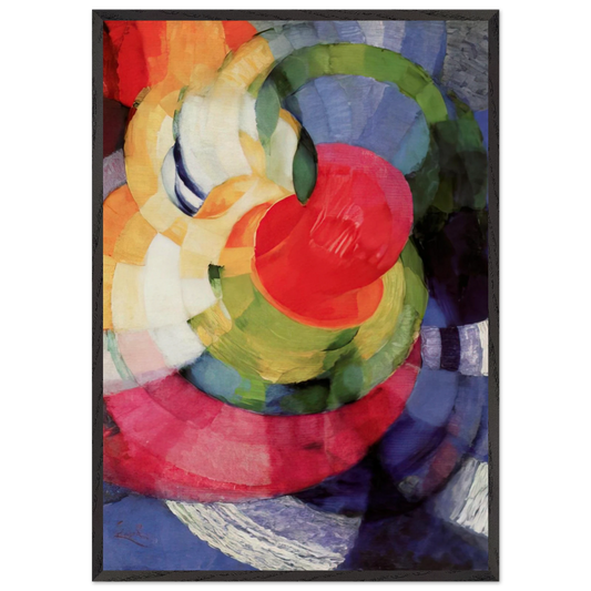Disks of Newton Study for Fugue in Two Colors - Frantisek Kupka 70x100 cm / 28x40 inches Framed Art Print – Black Wooden Frame