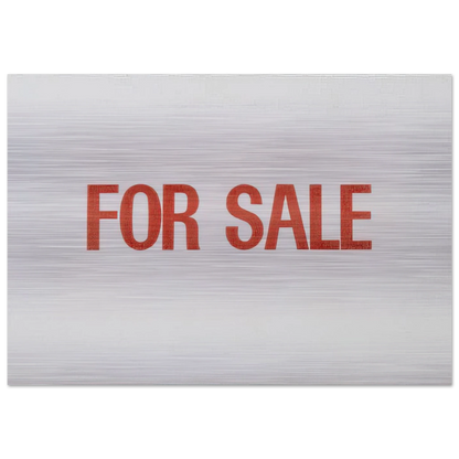 For Sale - 1962 - Billy Apple Brushed Aluminum Print - 70x100 cm / 28x40 inches | Billy Apple Aluminum Print | Billy Apple Prints