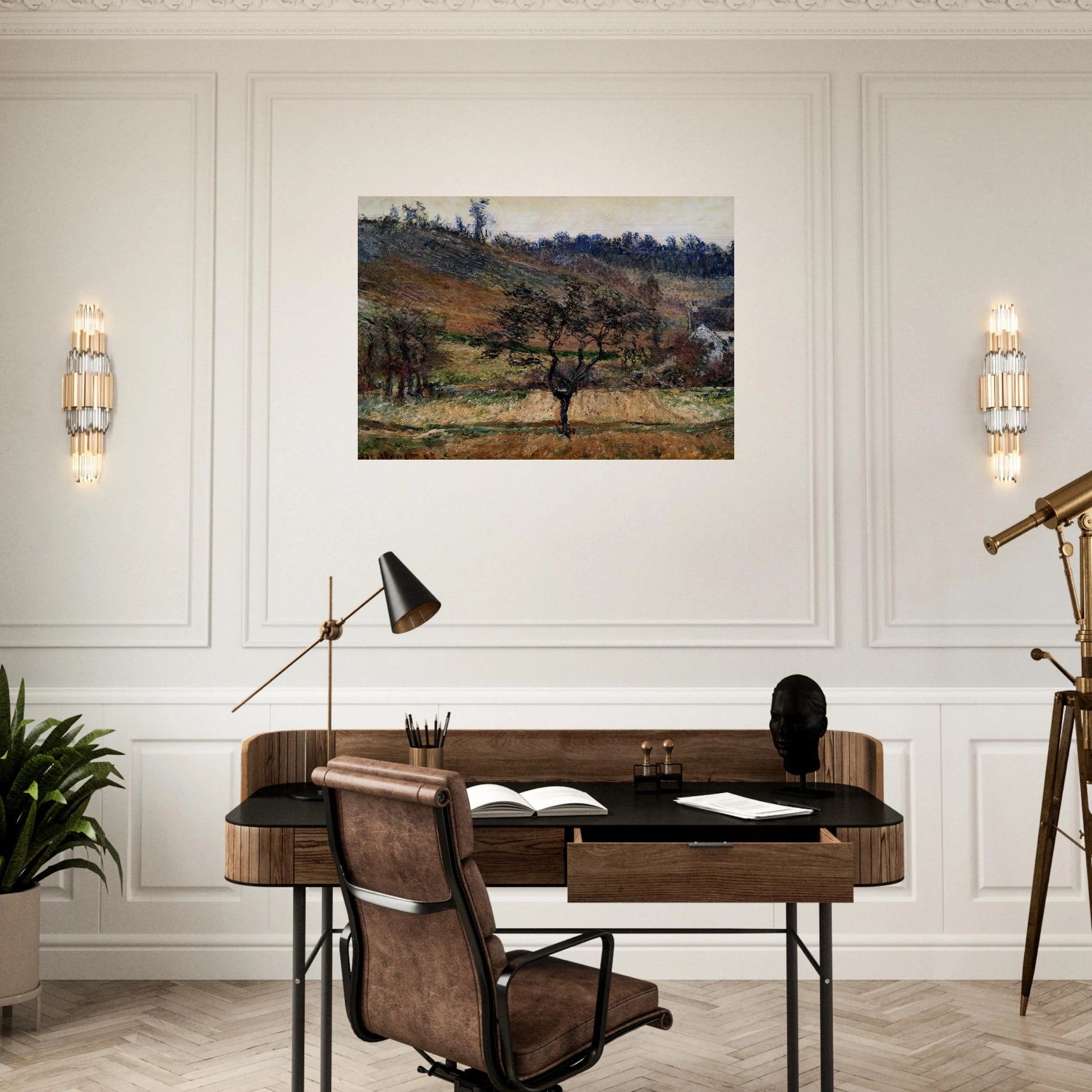 The Valley Of Falaise - claude monet Brushed Aluminum Print - 70x100 cm / 28x40 inches | claude monet Aluminum Print | claude monet Prints